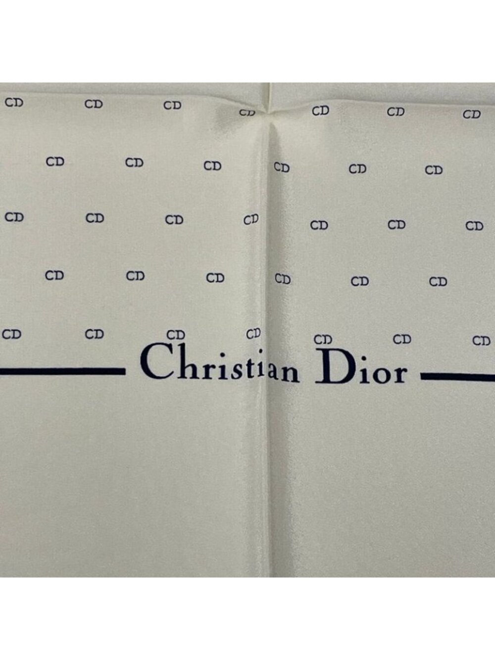 Dior Scarf Silk CD Logo All Over Pattern Beige - Picture 7 of 9